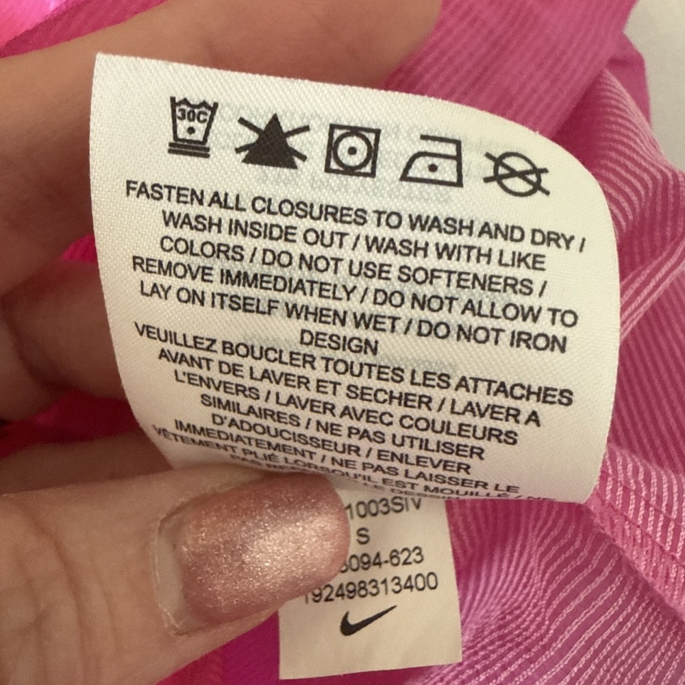 Nike Hot Pink Nylon Blend Hoodie Windrunner Jacket Women's S Running Athletic - Picture 10 of 13